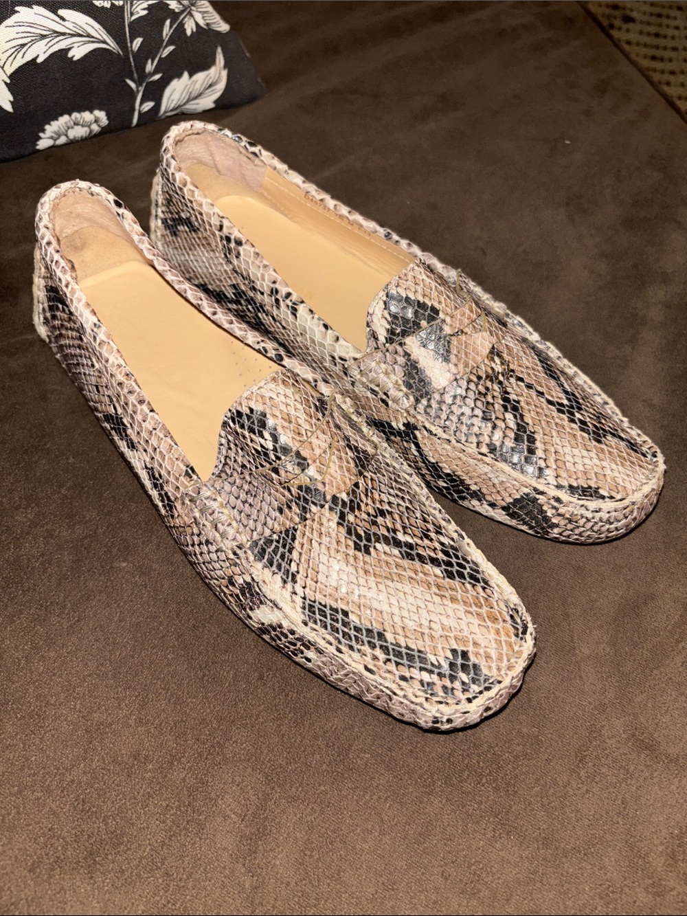 Cole Haan Snake-Skin Loafers - Neutral Tones